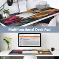 thumbnail image 6 of Leather Keyboard and Mouse Desk Mat Office Desk Accessories Protective Office Desk Decor Desk Pad Mat for Gaming, Work from Home, Office Vibrant and Intricate Flowers 16.5" x 35.4", 6 of 9