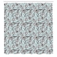 thumbnail image 3 of Ambesonne Garden Art Shower Curtain, Bugs and Daises, 69"Wx75"L, Pale Blue White, 3 of 5