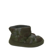 Dearfoams Boy's Camo and Fleece Bootie Slippers