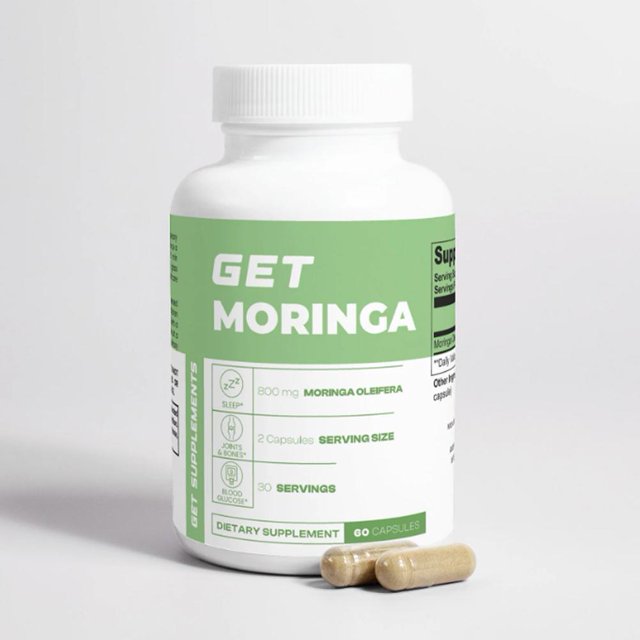 Cápsula de semilla de moringa: producto natural popular para la salud. Uso: cápsula vegetariana. Mejor cobertura.