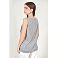 thumbnail image 3 of Blusa basica con bolsillo bordado Roman Fashion/Juvenil, 19222 (Gris) gris M, 3 of 5