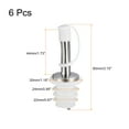 thumbnail image 2 of Stainless Steel Bottle Pourers, 6Pack 80mm/3.15" Olive Oil Spout with Rubber Dust Caps, for Most Liquor Bottles (White), 2 of 6