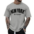 thumbnail image 2 of Men Summer Tops Pack Workout Short Sleeve Top Men Full Sleeve Scrub Top Size Open Short Athletic Tee Swim T Shirt Neck Shirt Pack Long T Shirts Fitted Tee Shirts Summer Men's Grey 4XL, 2 of 4