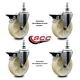 thumbnail image 2 of 5 Inch Nylon ½ Inch Threaded Stem Caster Set with Brake, 2 of 2