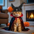 thumbnail image 2 of TIELUTT Halloween Pet Cat Witch Hat with Adjustable Horns Pet Clothes for Small Dogs Male Pet Clothes for Cats Pet Clothes Rack Pet Clothes for Medium Dogs Summer Pet Clothes for Large Dogs Girl, 2 of 4