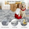 thumbnail image 5 of Fluffy Area Rug- Shag Area Rug for Living Room, Shaggy Large Indoor Thick Living Room Carpet with Non-Slip Backing, Soft Plush Carpet for Bedroom,9x12,Tie-dye Light Grey, 5 of 14