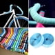 thumbnail image 3 of Cinta adhesiva para bicicleta de engranaje fijo en manillar cinta de agarre con enchufe de color azul claro azul 2pcs 2pcs, 3 of 8