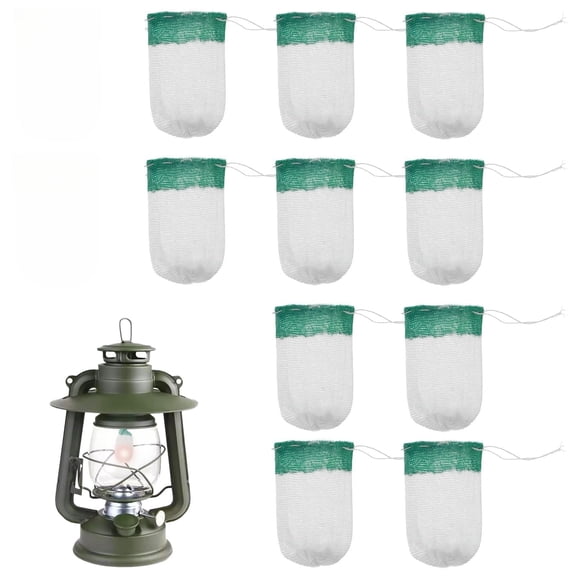 10Pcs Propane Lantern Mantles, U Shape Gas Lamp Mantles, Standard String Tie Propane Light Mantle Covers for Outdoor Camping Lantern Natural Fueled Lanterns