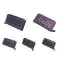thumbnail image 4 of Geometric Luminous Lattice Long Zipper Clutch Bag, 4 of 8