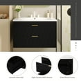 thumbnail image 6 of Euroco 30'' Wall Mounted Bathroom Vanity with Resin Sink,Floating Bathroom Storage Cabinet with 2 Drawers, Solid Wood Bathroom Cabinet, 6 of 9