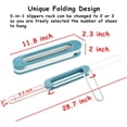 thumbnail image 2 of (blue)Slippers Rack Hanging Shoe Organizers,3 in 1 Folding Holder Shoes Hanger Wall Mounted Shoe and Bathroom Towel Organizer Rack, 2 of 5