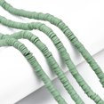 thumbnail image 4 of Handmade Polymer Clay Beads Strands for DIY Jewelry Crafts Supplies Heishi Beads Disc/Flat Round Dark Sea Green 6x0.5~1mm Hole: 1.8mm about 290~320pcs/strand 15.75 inch~16.14 inch(40~41cm), 4 of 7