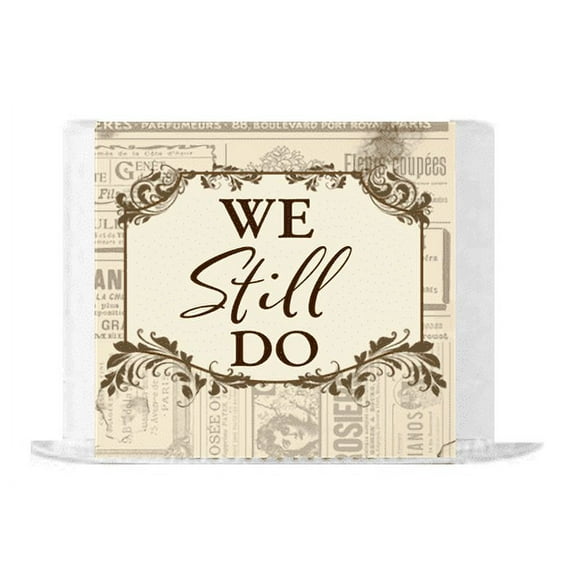 WE Still Do Newpaper Print 6 x6 Edible Photo Images Cake Decoration