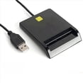 thumbnail image 2 of 5X USB Smart Card Reader Atm Bank Tax Declaration Ic Card ID Card Smart Card Reader(Black), 2 of 3
