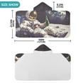 thumbnail image 4 of Yayeee Kids Hooded Towels Toddler Soft Absorbent Beach Bathing Wrap 50" x 23.5", Beige Astronaut, 4 of 5