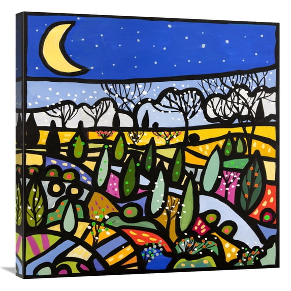 Global Gallery's 'Lucciole a primavera' by Wallas Stretched Canvas Wall Art