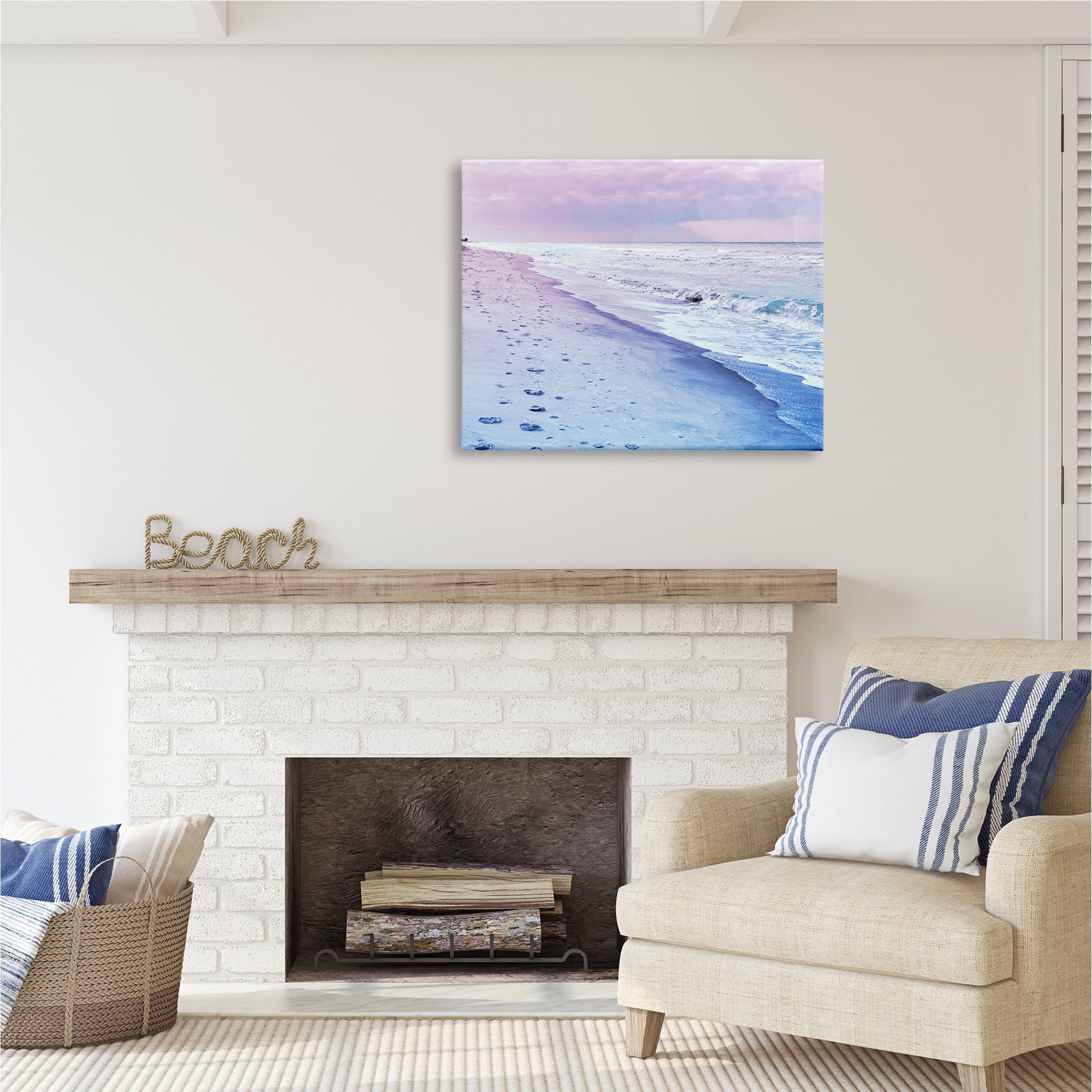 Stupell Industries Dawn Break Shoreline Nature Photography Gallery Wrapped Canvas Print Wall Art, 40 x 30