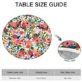 thumbnail image 6 of Water-Resistant Floral Round Tablecloth with Elastic Edge, Soft Polyester Cover Fits Round Tables 44 to 52 Inches in Diameter, 6 of 7