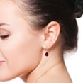 thumbnail image 5 of Angara Natural Solitaire Pear-Shaped 3.8 ct Ruby Leverback Earrings in 14K Rose Gold for Women - July Birthstone Jewelry | Natural Ruby Earrings, 5 of 9