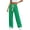 Green, variant on Wide Leg Pants for Women Waffle Knit Drawstring Elastic Waist Loose Casual Trousers with Pockets,Black