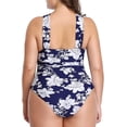 thumbnail image 4 of Trajes de baño para mujer Traje de baño de una pieza con control de abdomen y espalda cruzada al frente Traje de baño, 4 of 5