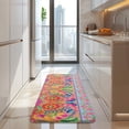 thumbnail image 4 of Colorful Pioneer Flower Pattern Kitchen Rug Mat,Kitchen Runner Rugs Non Skid Washable,Decorative Kitchen Floor Mats for Kitchen,Sink,Laundry,17"x47.2", 4 of 7