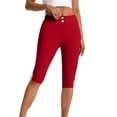 thumbnail image 4 of Lenago Athletic Yoga Pants for Women Comfortable Sport Pants with Side Pockets Breathable Quick Dry Yoga Pants Gym Workout Running Plus Size Red XL, 4 of 8