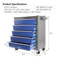 thumbnail image 2 of Rolling Tool Chest 5 Drawers, Portable Tool Box with Wheels, Heavy Duty Tool Cart Organizer for Garage, Workshop, Home Use - Steel Construction, 2 of 9