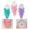 thumbnail image 3 of Large Handmade Dream Catcher for Wall Hanging Bedroom Decor - Colorful Feather Art, 3 of 7