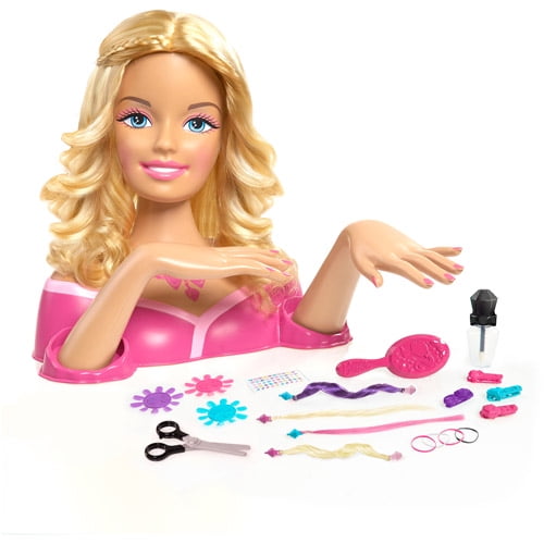 barbie cut and color styling head