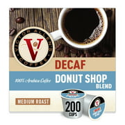Victor Allen's Coffee K Cups, Decaf Donut Shop Single Serve Medium Roast Coffee, 200 Count, Keurig 2.0 Brewer Compatible