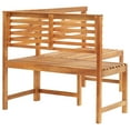 thumbnail image 3 of vidaXL Outdoor Corner Bench Side Bench for Patio Garden Solid Wood Acacia, 3 of 17