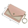 thumbnail image 2 of Small Candy Color With Keychain Card Case Coin Pocket Ultra-thin Coin Purse Korean Style Card Holder ID Card Holders Slim Wallet BLACK, 2 of 8
