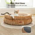 thumbnail image 6 of PAWZ Road 20" Cat Bed Soft Plush Kitten Bed Washable Round Pet Bed for Indoor Cats and Puppy, Brown, 6 of 12