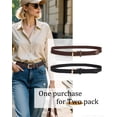 thumbnail image 6 of Maikun Women Belts Elastic Braided Woven Belt for Women 2pc Black Coffee Belt for Casual, 6 of 7