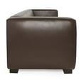 thumbnail image 5 of Minkler Contemporary Faux Leather 3 Piece Living Room Sofa Set, Dark Brown and Dark Walnut, 5 of 13