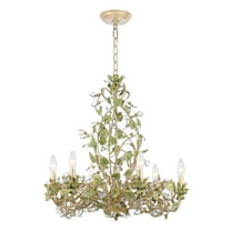 Six Light Chandelier In Classic Style 25 Inches Wide By 25.5 Inches High     -Traditional Installation Crystorama Lighting 4846-Ct