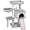 Grey, variant on Cute Cat Tree Kitten Cat Tower for Indoor Cat Condo Sisal Scratching Posts with Jump Platform Cat Furniture Activity Center Play House