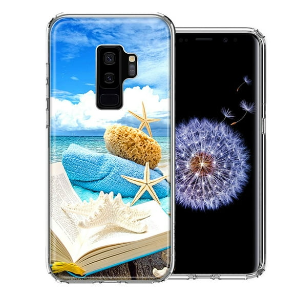 MUNDAZE For Samsung Galaxy S9 Plus Beach Reading Design Double Layer Phone Case Cover
