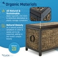 thumbnail image 6 of ClickDecor Wilson Farmhouse Wicker Trunk Acacia 30" Storage Basket Rustic Brown, 6 of 13