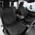 thumbnail image 2 of FH Group Neosupreme Front Bucket Seat Covers Auto Car SUV Black w/ Free Air Freshener - 2 Front Seats, 2 of 7