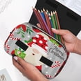 thumbnail image 6 of Kdxio Gnome And Buffalo Plaid for Double Compartment Pen Case Oxford Organizer with Zipper Pockets for Students Artists, 6 of 7