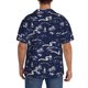 thumbnail image 3 of Balery Hawaiian Style Camisa Casual de Manga Corta con Botones para Hombre, Texturizada, Estilo Cubano, para Playa, Verano-3X-Large, 3 of 5