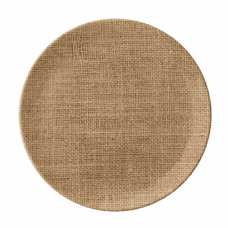 

Fabric Flax Knit Kahki Plate Decorative Porcelain Salver Tableware Dinner Dish
