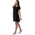 thumbnail image 6 of Fruit of the Loom Women's Super Soft and Breathable Sleep Shirt, Black, XL, 6 of 6