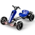 thumbnail image 3 of iRerts 12V Powered Pedal Go Kart, Ride on Toys Go Kart for Kids Boys Girls, Kids Ride on Go Cart with Music, LED Light, Horn, Forward Backward, Kids Birthday Gifts for 3-6 Ages, Blue, 3 of 12