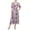 Mauve Patchwork Collection, variant on NY Collection Womens Petites Puff Sleeve Midi Fit & Flare Dress
