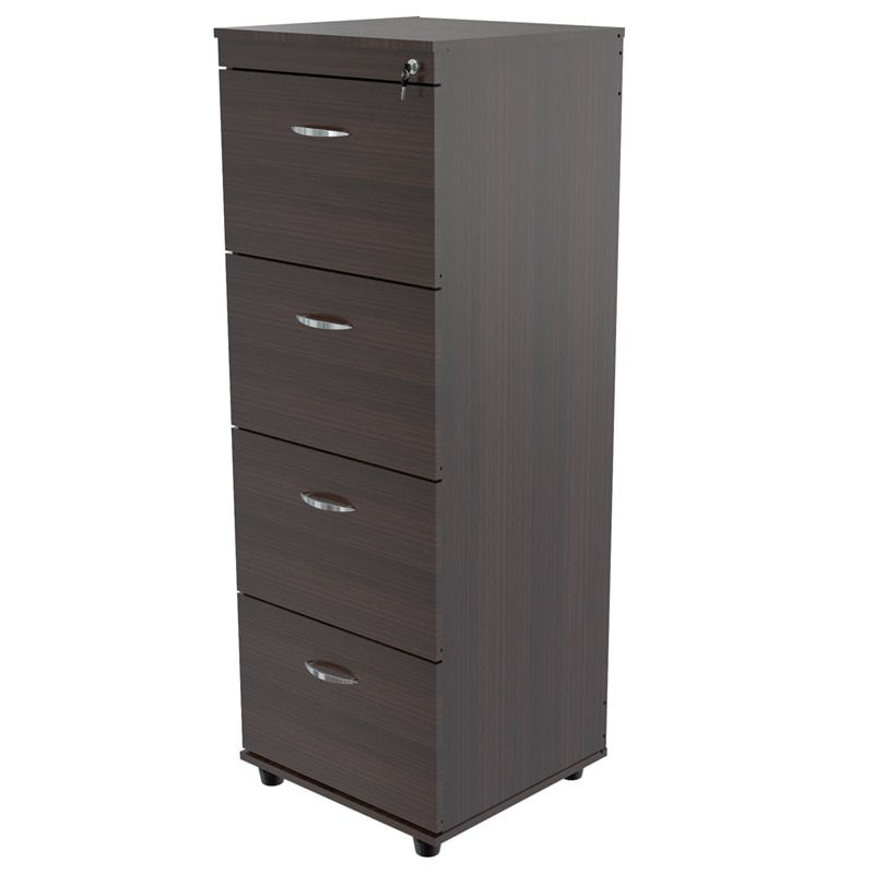 Inval 4 Drawer Vertical Wood Filing Cabinet Espresso Com Inval 4 Drawer Vertical Wood Filing, Wood File Cabinet 4 Drawer