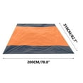 thumbnail image 3 of Beach Blanket Portable Sandproof Picnic Mat | Outdoor Beach Mat | Quick-Dry Foldable Lightweight Polyester | 1 Blanket 4 Stakes 1 Buckle | Travel Camping Hiking 60"x80", 3 of 6
