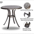 thumbnail image 3 of Bistro Table, Square Cast Aluminum Round Outdoor Patio Dining Table 28" Dia X 28.6" Height, 3 of 9
